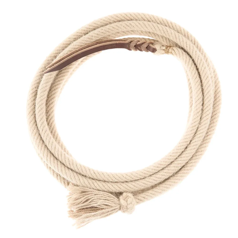 T3 Weavers 5/8in x 22ft Tan 100% Alpaca Mecate Reins