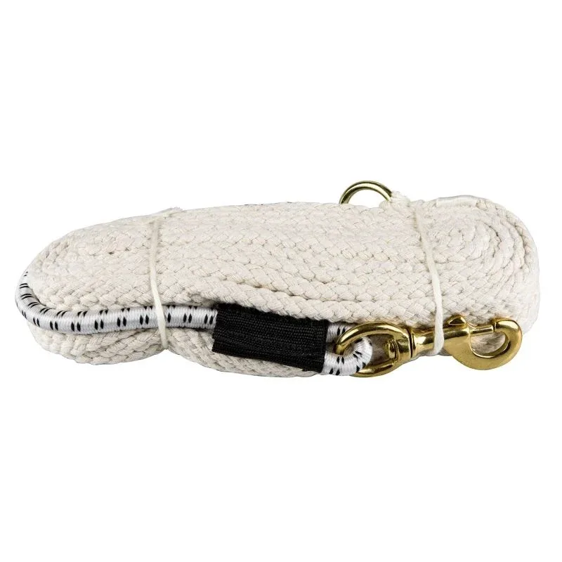 Tabelo Cotton White Lunge Line with Bungee 25ft