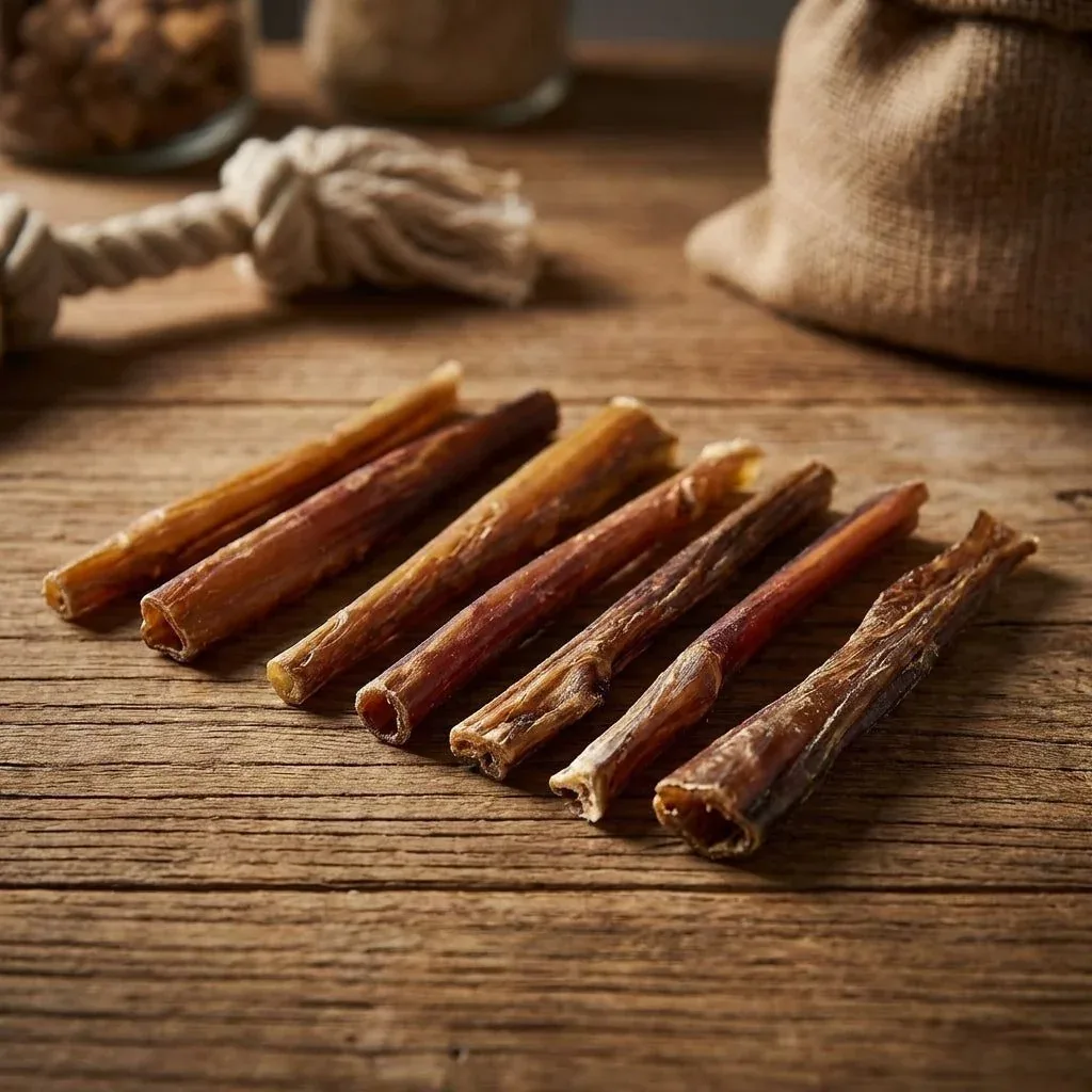Talis Us Natural Dog Chews Bully Sticks Skin for Dogs 6''