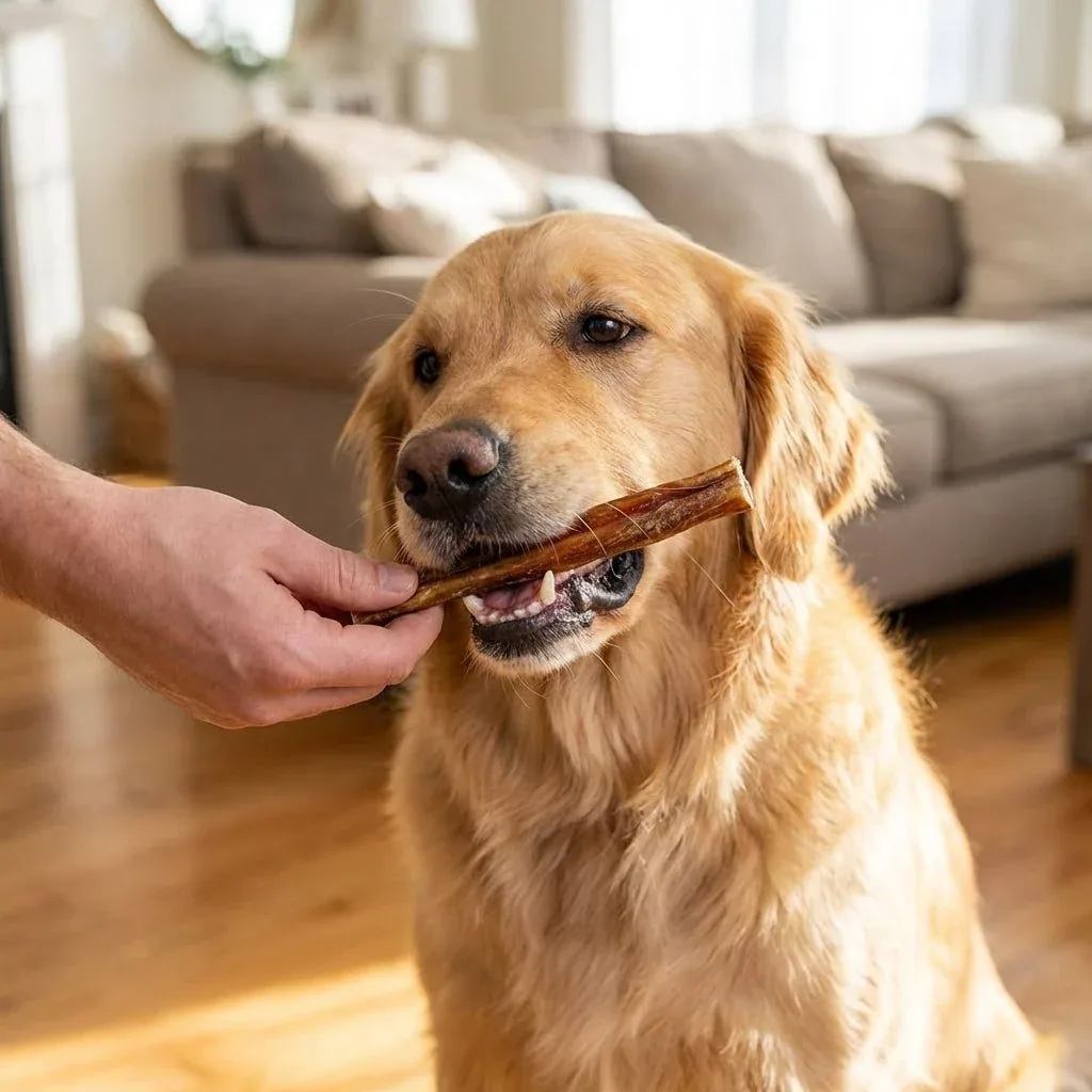 Talis Us Natural Dog Chews Bully Sticks Skin for Dogs 6'' - Image 2