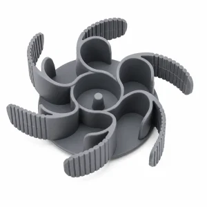Talking Dog Club Universal Silicone Slow Feeder Bowl Attachment for Dogs and Cats (Grey)