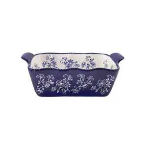 Temp-Tations Llc 1.75qt Floral Lace Loaf Pan