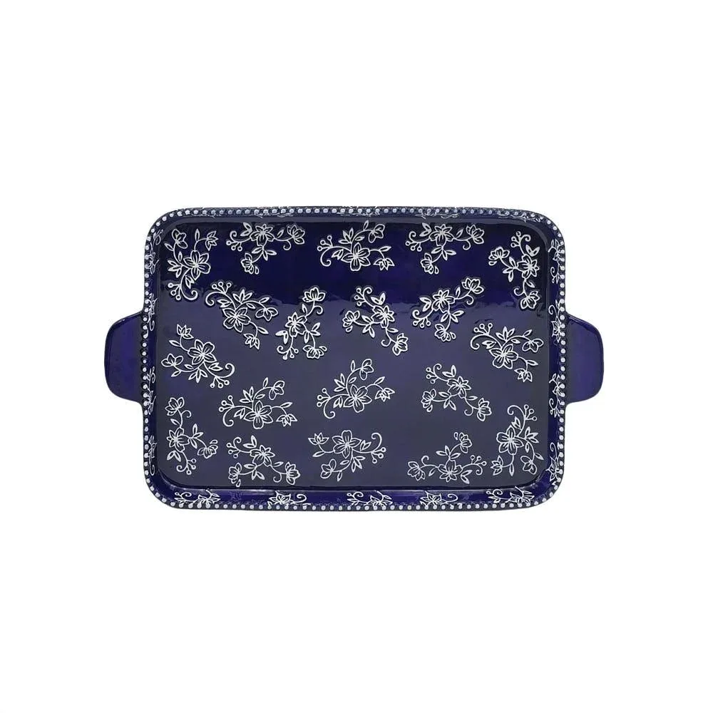 Temp-Tations Llc 13 x 9 Floral Lace Lid-It Platter