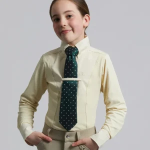 Tessa Girls Long Sleeve Show Shirt Vanilla