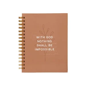 The Anastasia Co With God Nothing Shall Be Impossible Hardcover Journal