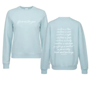 The Anastasia Co Women's Focus On Good Blue Sweatshirt