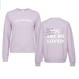 The Anastasia Co Women's Lavender You Are So Loved Sweatshirt