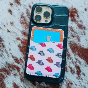 The Front Porch Label Pink Cowboy Hat Phone Pocket
