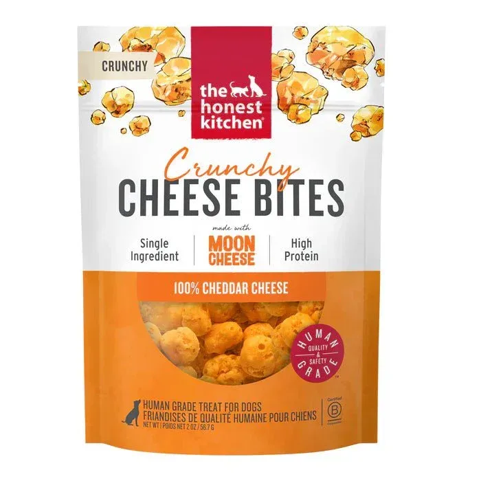 The Honest Kitchen Crunchy Cheddar Cheese Bites Dog Treats 2oz