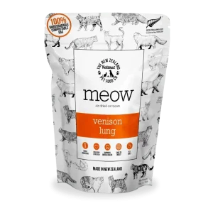 The New Zealand Natural Pet Food Co Meow Venison Lung Cat Treats 1.76oz