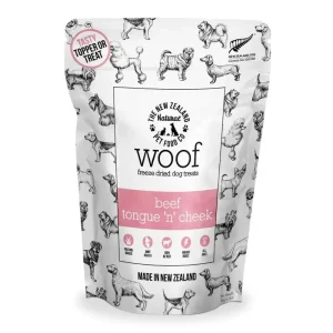 The New Zealand Natural Pet Food Co Woof Beef Tongue 'n' Cheek Dog Treat 1.76oz