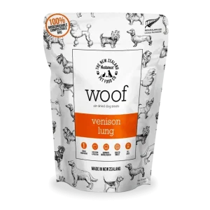 The New Zealand Natural Pet Food Co Woof Venison Lung Dog Treats 1.76oz