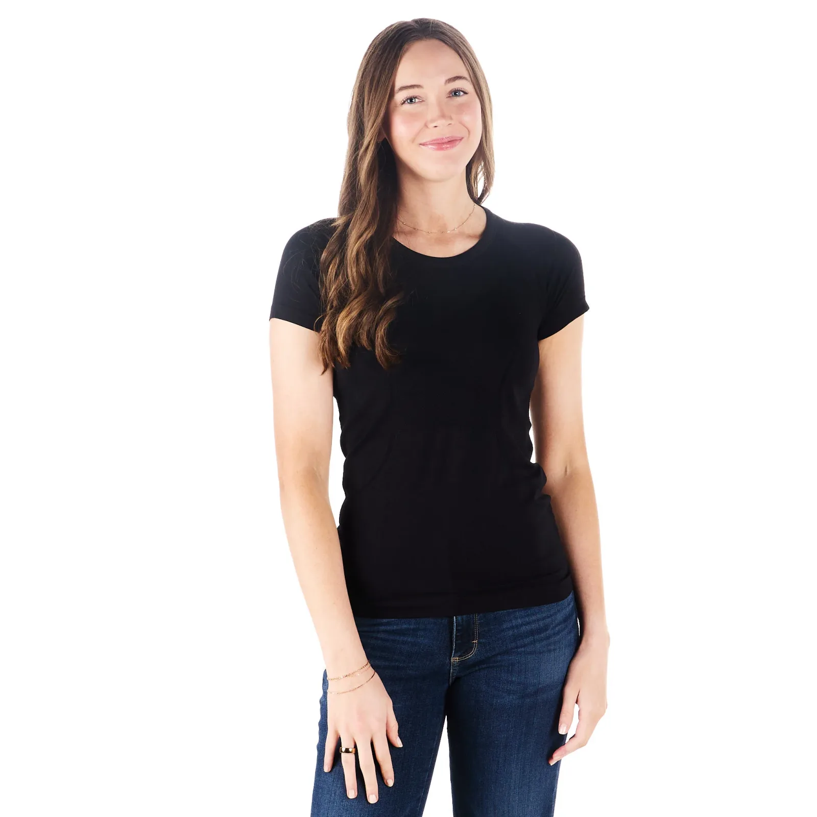 The Tackhack Womens Tack Hack Black Equitation Short Sleeve Tech Tee - Image 2