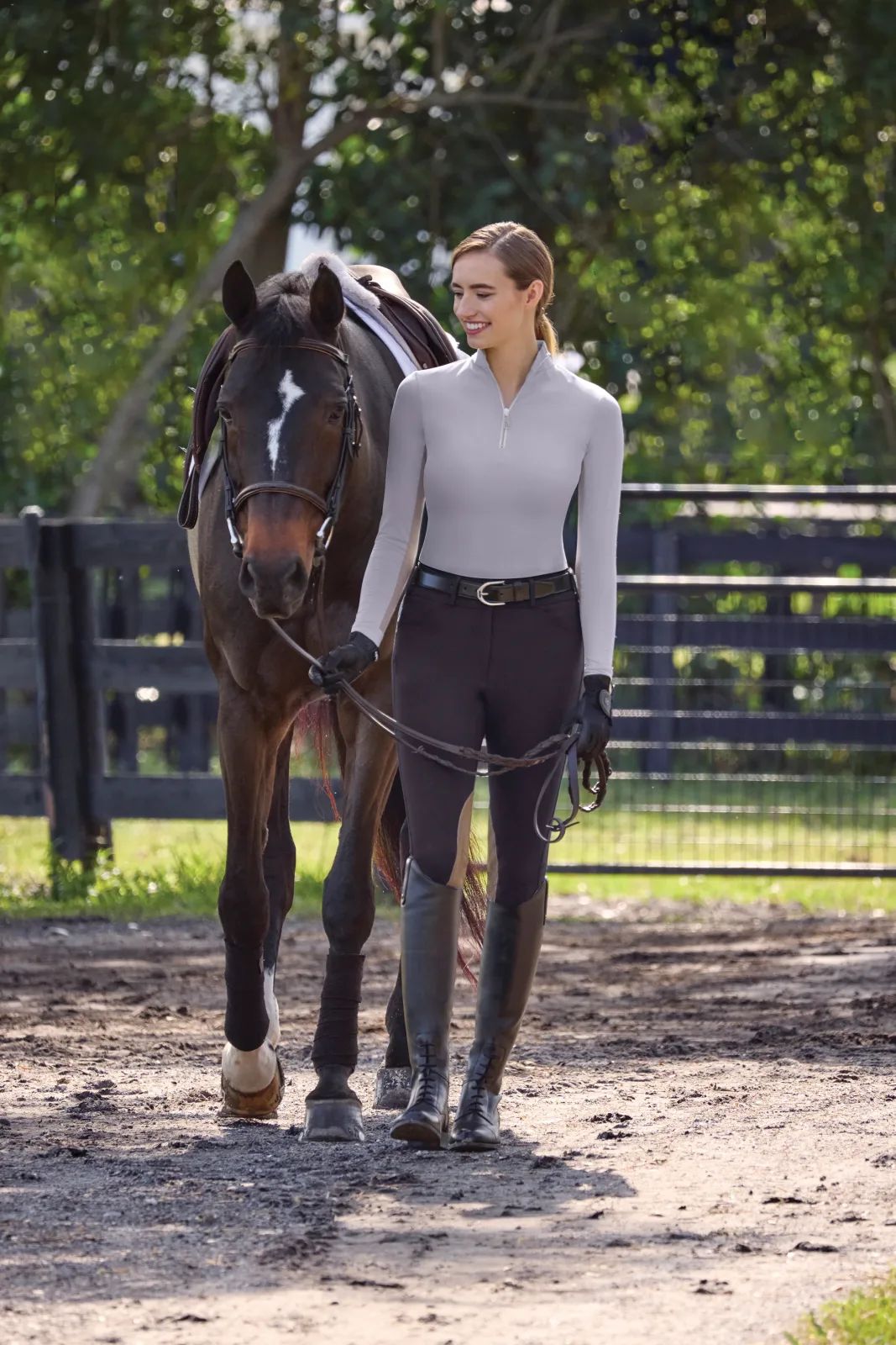 THE TAILORED SPORTSMAN™ Ladies’ IceFil® Quarter-Zip Long Sleeve Sun Shirt - Image 2
