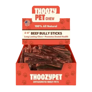 ThoozyPet USA-Sourced Beef Bully Stick Dog Chews for Healthy Chewing