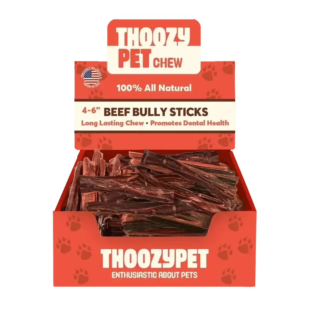 ThoozyPet USA-Sourced Beef Bully Stick Dog Chews for Healthy Chewing