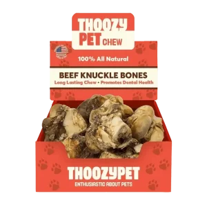 ThoozyPet USA-Sourced Beef Knuckle Bone Dog Chews 10ct