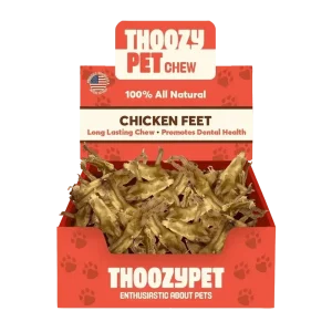 ThoozyPet USA-Sourced Chicken Feet Dog Chews 20ct
