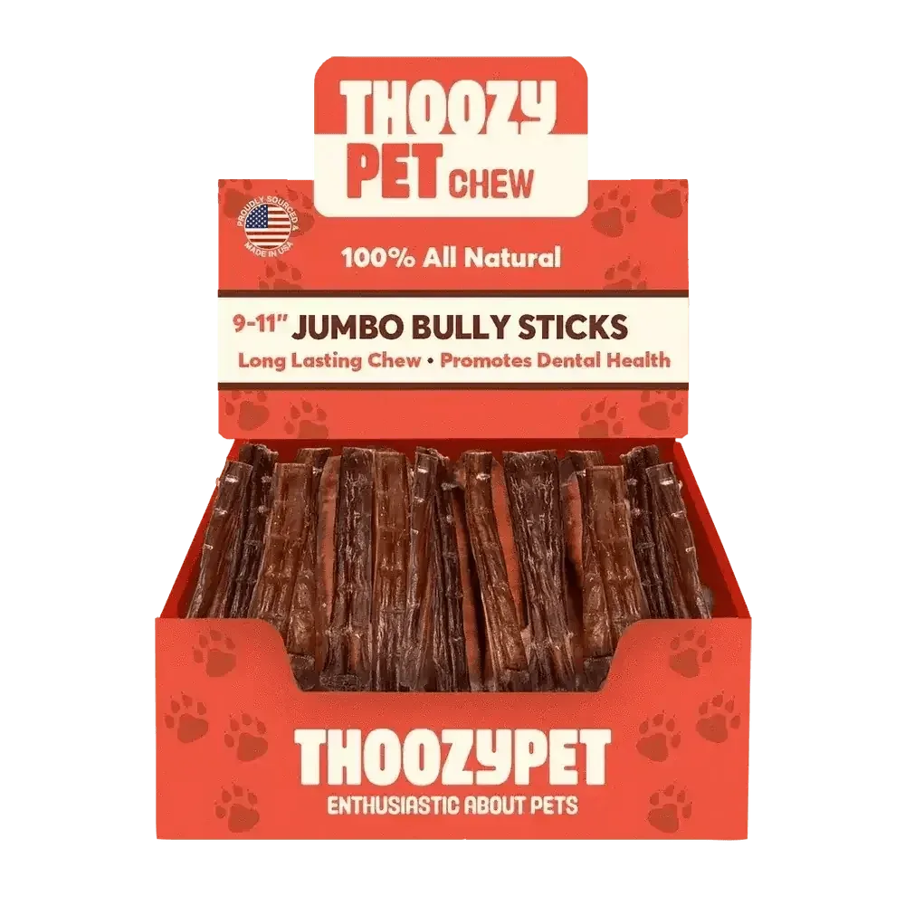 ThoozyPet USA-Sourced Jumbo Beef Bully Stick Dog Chews