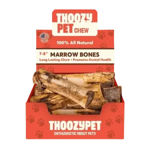 ThoozyPet USA-Sourced Marrow Center Bone Dog Chews 7-8" 20ct