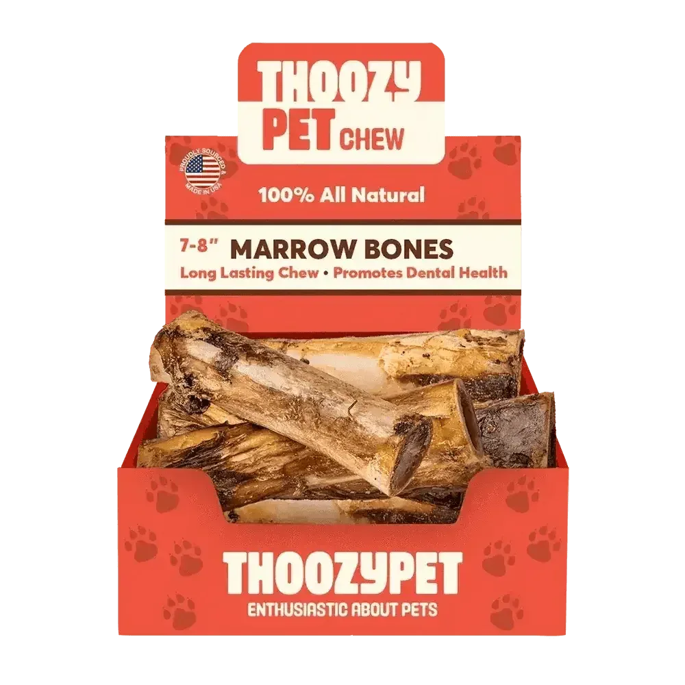 ThoozyPet USA-Sourced Marrow Center Bone Dog Chews 7-8" 20ct
