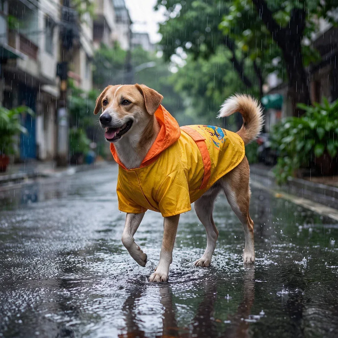 Thunder Dog Raincoat for Dogs (Yellow Orange) - Image 2
