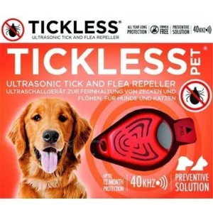 Tickless Pet Ultrasonic Flea and Tick Repeller for Dogs - Orange