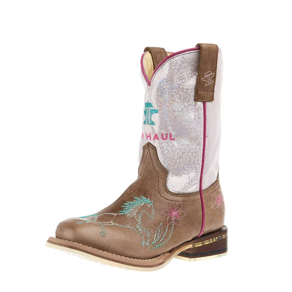 Tin Haul Kid's Don’t Horse Around Sole Square Toe Boot