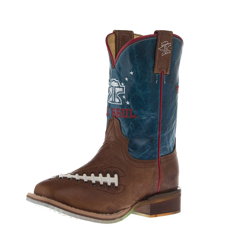 Tin Haul Kid's Footballer Friday Night Lights Sole Square Toe Boot