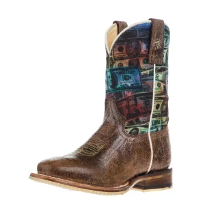 Tin Haul Kid`s Make It Rain w/ Making Bank Sole Boot