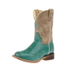 Tin Haul Kid's Prickly Pear Sole Square Toe Boot