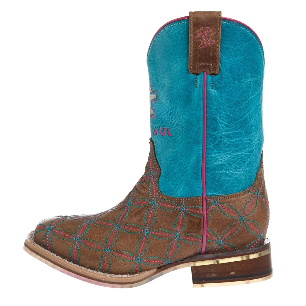 Tin Haul Kid's Twister Embroidered Square Toe Tutti Fruti Sole Boot - Image 2