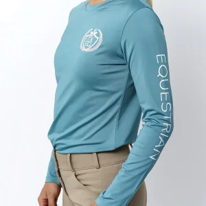 TKEQ Ladies’ Crest Sustainable Long Sleeve Shirt