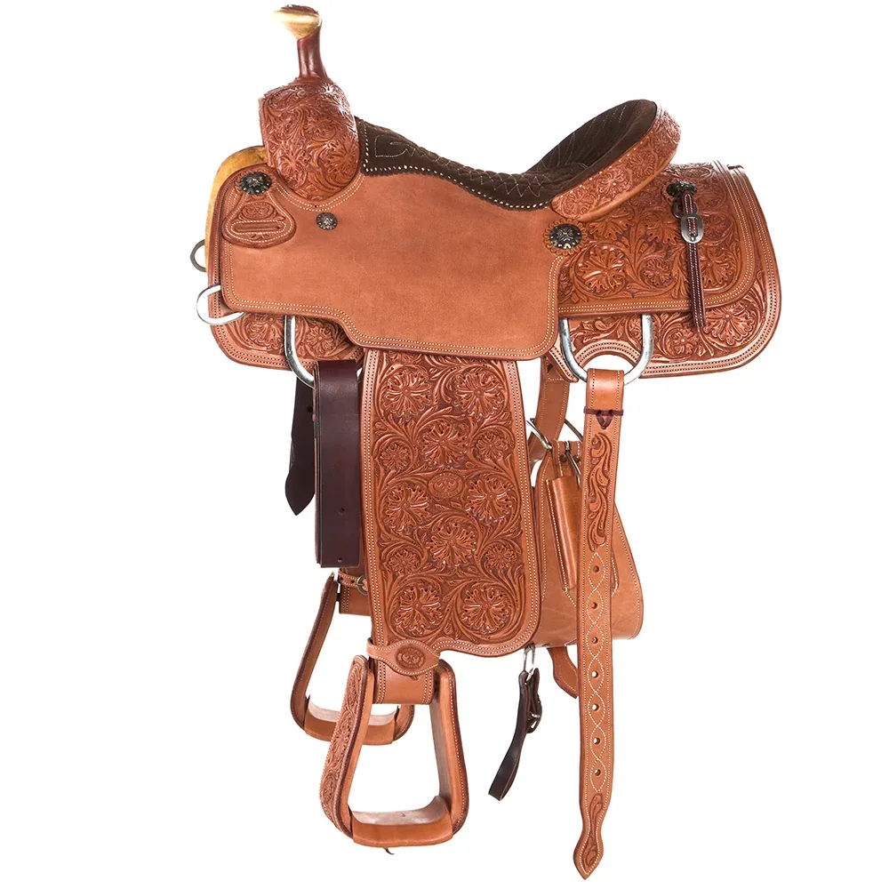 Tomahawk 14.25in 7/8 Breed with Quilted Seat Team Roper - Image 2