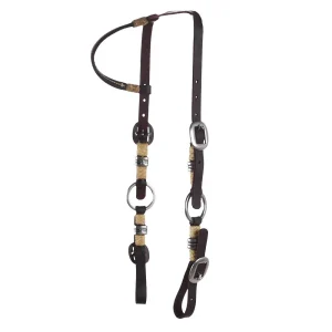 Tomahawk Double Buckle Quick Change with Ring Accent Single Ear Headstall