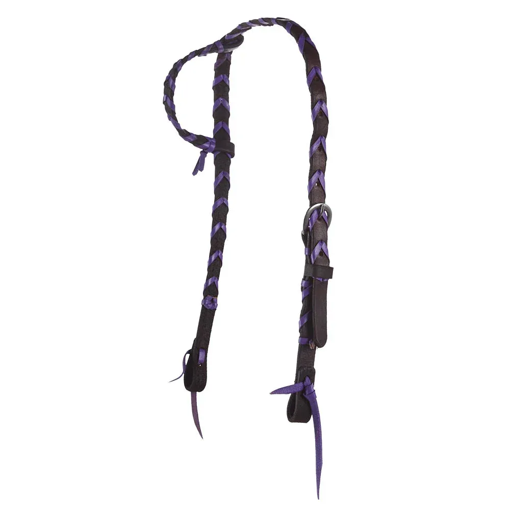Tomahawk Slide Ear Purple Colored Lace Headstall