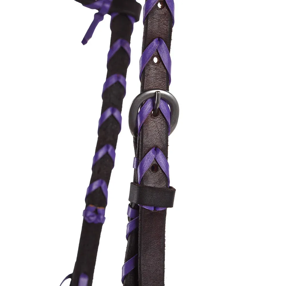 Tomahawk Slide Ear Purple Colored Lace Headstall - Image 2