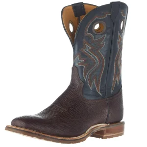 Tony Lama Men's Avalos Cognac Shark 11in Black Top Boots