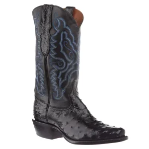 Tony Lama Men's Black Full Quill Ostrich Black Top