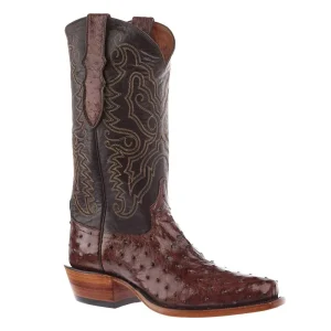 Tony Lama Men's Tobacco Full Quill Ostrich Tobacco Top