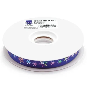 Top Performance Snowflake Printed Ribbon Rolls, 50-Yard