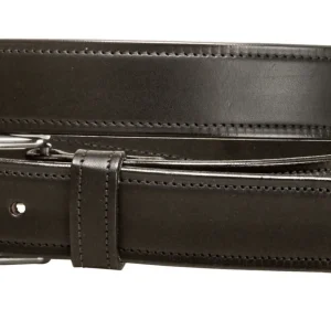 Tory Leather 1 1/4" Stainless Steel Stirrup Buckle Belt