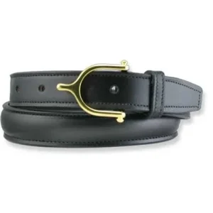Tory Leather 1" Raised Belt with Brass Buckle