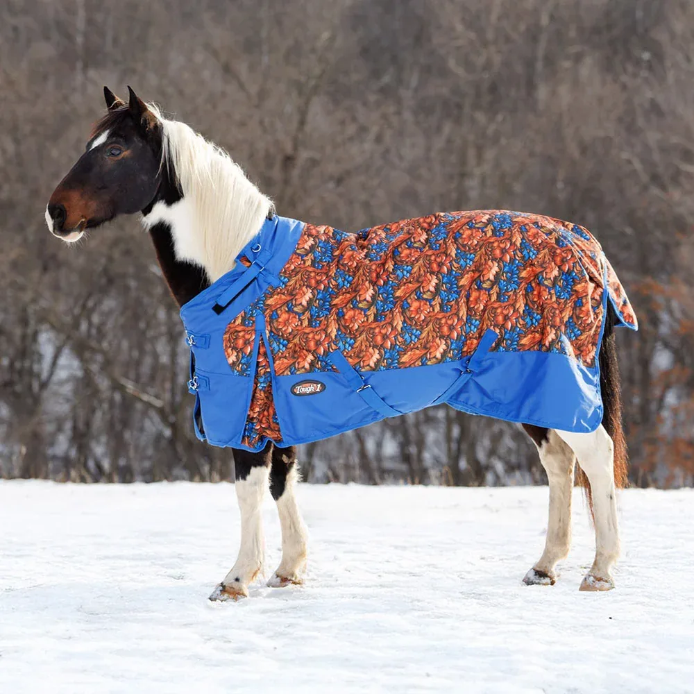 Tough 1 1200D Hand Carved Royal Blue Winter Turnout Snuggit Horse Blanket - Image 2