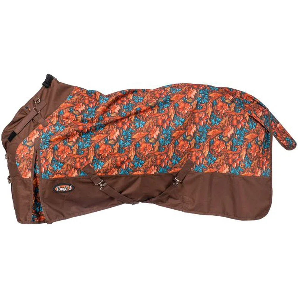 Tough 1 1200D Hand Carved Teal Winter Turnout Snuggit Horse Blanket