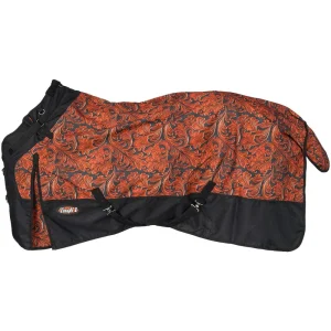 Tough 1 1200D Tooled Leather Turnout Blanket with Snuggit