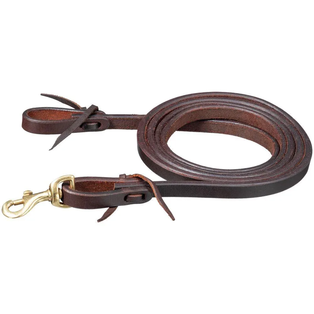 Tough 1 5/8in Harness Leather Roping Rein 7.5ft