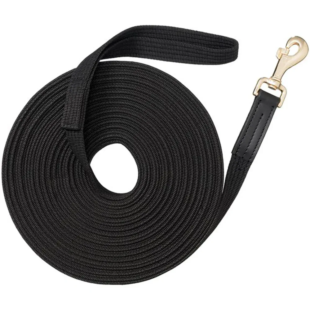 Tough 1 50ft Black Lunge Line with Snap