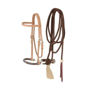 Tough 1 Browband Headstall, Bosal, Mecate Set