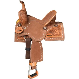 Tough 1 Cash Money Brown 14in Barrel Saddle